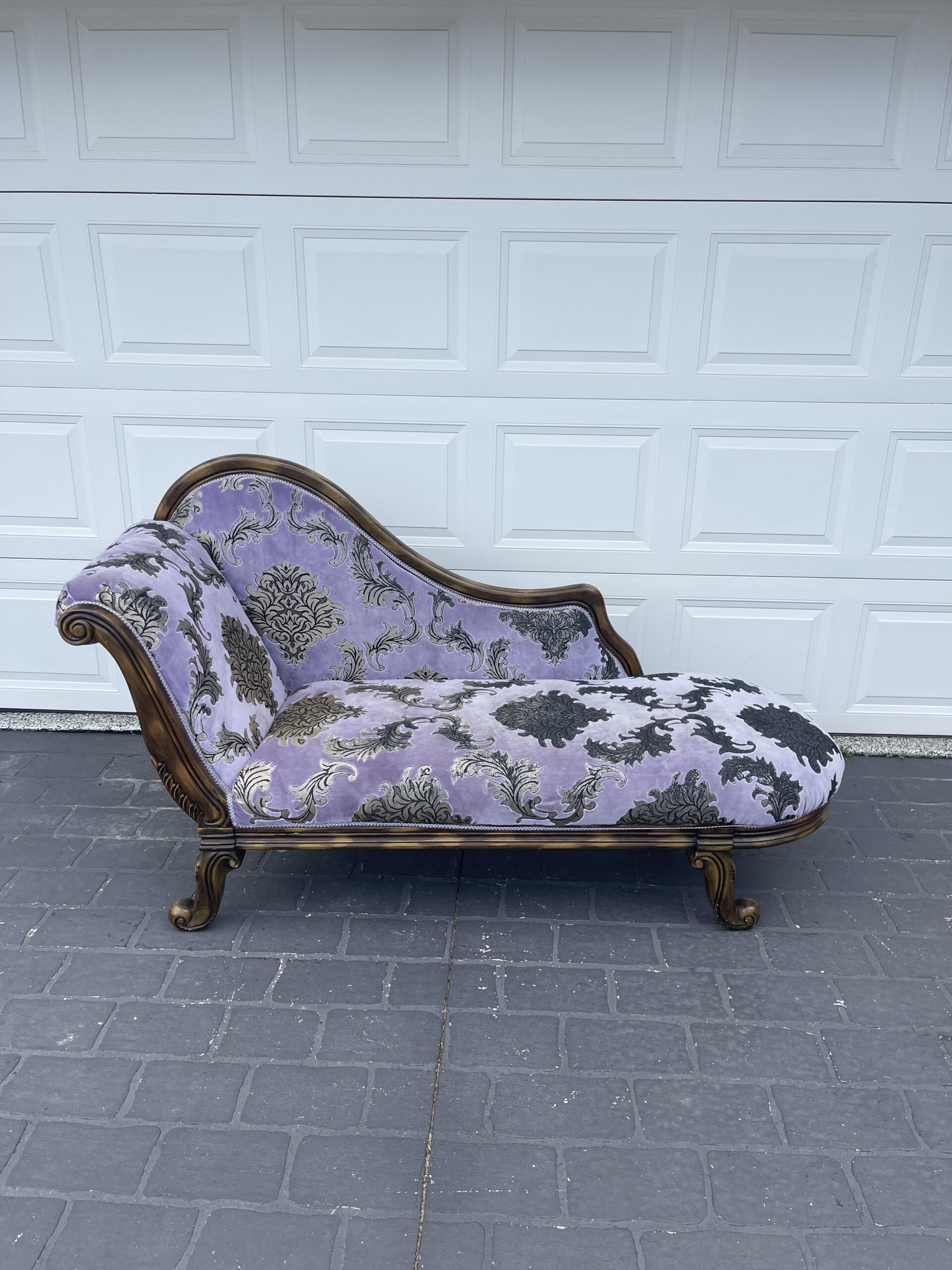 Elegant purple chaise lounge chair